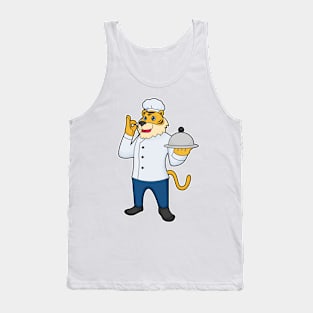 Tiger Cook Chef hat Platter Tank Top